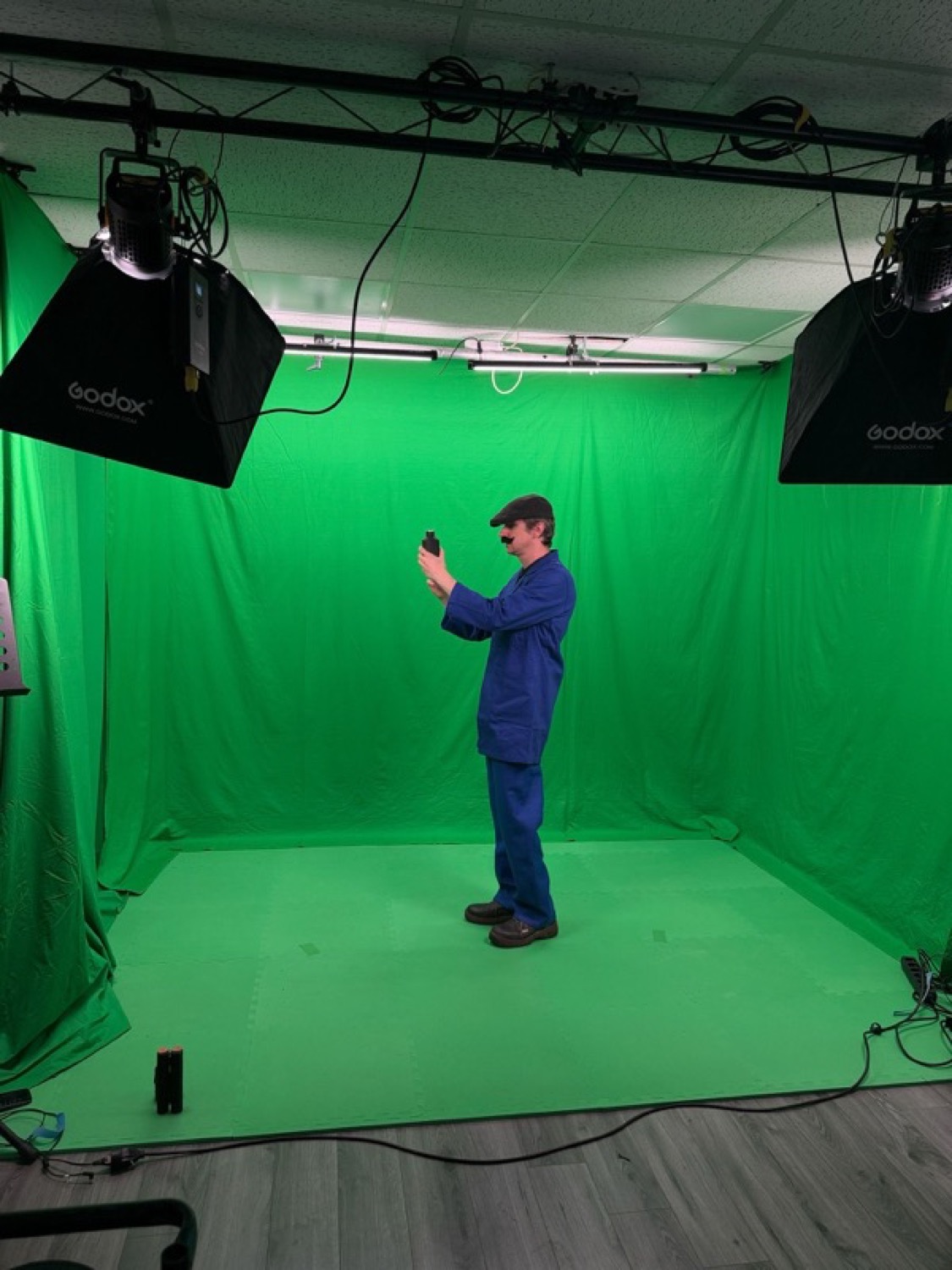 On green screen